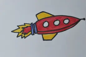 一飞冲天小火箭🚀简笔画，快来练习吧！！！视频封面
