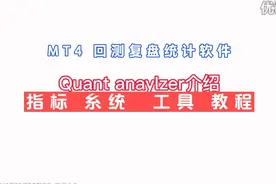 MT4外汇黄金数据一键平仓脚本盈浮亏统计指标 Quant anaylzer视频封面