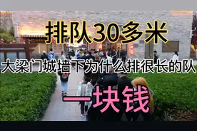 开封市大梁门城墙下很多人排队30多米，这是抢购什么东西呢？视频封面