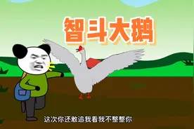 上学时老是被这个鹅追，忍不住便跟坤子展开了智斗大鹅！视频封面
