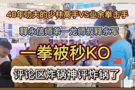 四十年功力的少林寺主持释永信师弟释永军被一拳秒KO！评论神了！