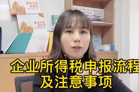 企业所得税申报流程及注意事项视频封面