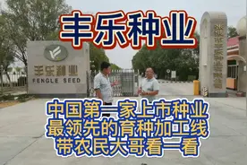 丰乐种业，中国第一家上市种业，最领先的育种加工线，一起来看看