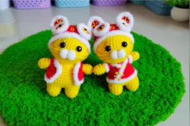 钩针小老虎玩偶（教程二），这种小可爱怎么看都喜欢，来钩一个吧