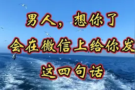男人，想你了，会在微信上给你发的4句话视频封面