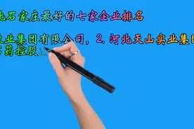 河北石家庄最好的七家企业排名视频封面
