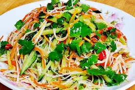金针菇加一把粉丝出锅太香了，爽滑劲道入味，开胃下饭简单易做视频封面