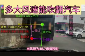 安全车距和事故专题，在台风天气，需要几级风力才能把汽车吹翻