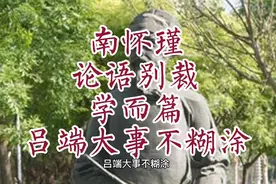 南怀瑾《论语别裁》学而篇“吕端大事不糊涂”视频封面