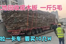 工地 回收废木板一斤5毛，拉一半挂车十几万，老板赚百分之二十。视频封面