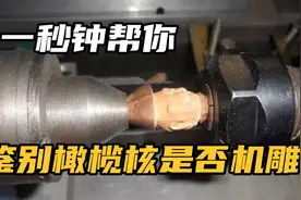 如何鉴别橄榄核是否机雕？分享一个绝招，一秒钟就能帮你判断视频封面