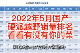 20022年5月国产硬派越野车销量排名出来了，看看有没有你的菜吧！视频封面