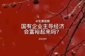 国有企业主导经济会富裕起来吗？