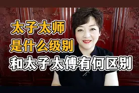 太子太保太子太傅，少师少保在古代是什么级别官职，有什么区别吗视频封面