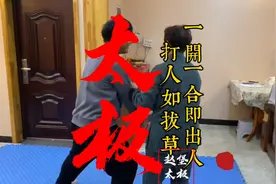看老妇怎么一掌拍飞小伙！老师在教太极推手中，学生不服想试试后视频封面