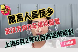 限高人员离沪，上海发武汉动车组恢复，上海将在六月份陆续解封