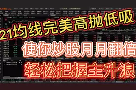 21日均线战法，炒股完美做到高抛低吸，散户都不懂，但必学技能！视频封面