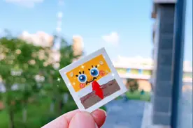 油画棒教程：迷你油画棒卡通画《海绵宝宝》