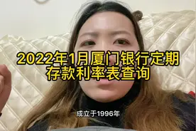 2022年1月厦门银行定期存款利率表查询视频封面