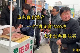 山东曹县特产，一个“肉豆腐”3000块，大家过年排队买视频封面