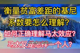 衡量贫富差距的基尼系数怎么理解？如何正确理解马太其人马太效应视频封面