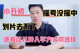 小升初摇号没有摇中，划片公办学校又去不了，家长该怎么办？聊聊视频封面