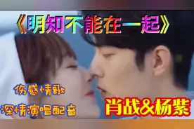 肖战杨紫伤感情歌对唱配音《明知不能在一起》深情演唱，好听扎心视频封面