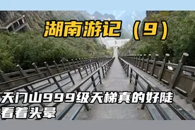 天门山999级天梯真的好陡啊，看着让人头晕啊视频封面