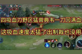 “4吸血刀”典韦，100%吸血太恐怖了，对面出制裁也没用后期无敌