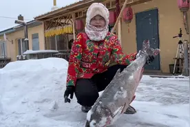 东北零下20多度农村小院清雪，隔了一道门相差50度，过年的感脚了视频封面