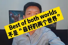 Best of both worlds不是“最好的两个世界”
