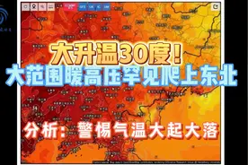 大升温30度！大范围暖高压罕见爬上东北，分析：警惕气温大起大落视频封面