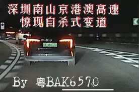 深圳南山京港澳高速上惊现自杀式变道，这种恶劣行为能招来处罚吗