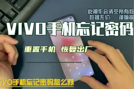 vivo手机忘记密码怎么办 恢复出厂 iqoo重置密码 #手机玩机技巧视频封面