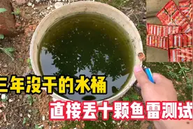 三年没干的水桶里有什么？小伙直接丢鱼雷下去看看有什么反应！视频封面