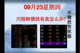 今日新上市的川恒转债暴涨 57.3% 如果没有卖出怎么办？视频封面