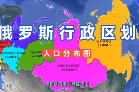 俄罗斯行政区划及人口分布图。#俄罗斯视频封面