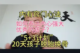 如何养出内心强大优秀的孩子？“5+3计划”，给你一个不一样孩子