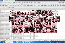 从身份证号中 提取属相，出生日期提取生肖，身份证号提取星座视频封面