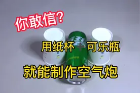 据说：用纸杯加可乐瓶就能制作空气炮，帅小伙实测