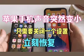 苹果手机声音突然变小不是手机出问题，只要关闭一个设置立刻恢复视频封面