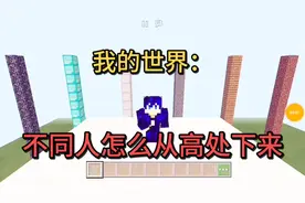 我的世界：不同人怎么从高处下来