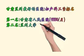甘肃兰州最好的医院:妇产科工资排名视频封面