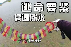野钓遇到这情况，就算第一杆中鱼，赶紧跑，还是逃命要紧