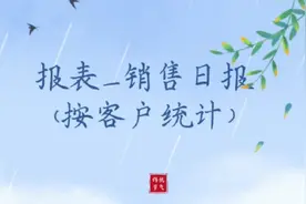 销售日报表（按客户统计）视频封面
