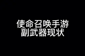 使命召唤手游副武器现状