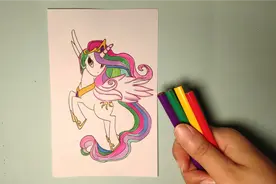 手绘简笔画：小马宝莉中的宇宙公主怎么画？画法简单，画出来漂亮视频封面