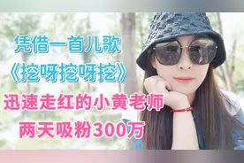 凭借儿歌《挖呀挖呀挖》，迅速走红的小黄老师，两天吸粉300万视频封面