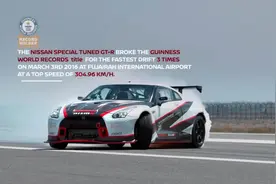 世界纪录：日产gtr漂移时速达到304.96km/h!视频封面