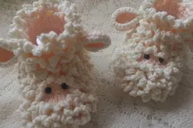 依一手工坊 可爱羊咩咩婴儿宝宝鞋毛线钩针教程  纯手工钩织